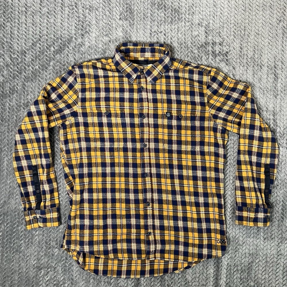 Adventure Expedition Flannel Shirt Mens XL Plaid Cotton Long Sleeve Adv3nture
